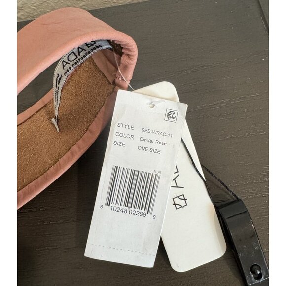 Womens ADA Wrap Belt Cinder Rose Pink Leather $89 NEW main image 11